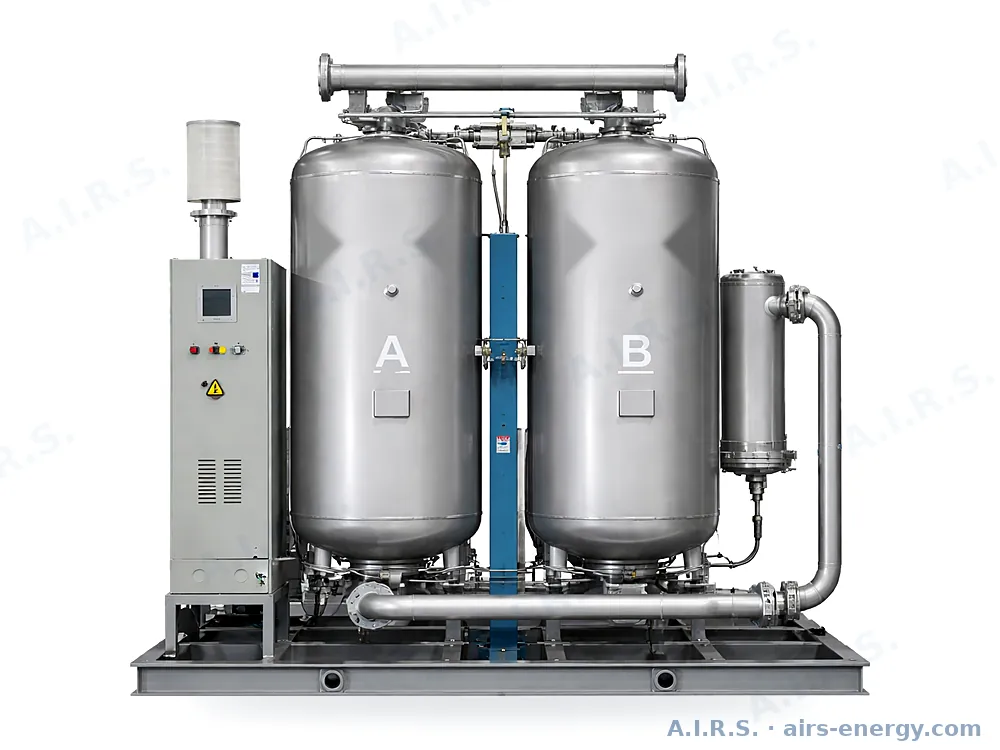 AIRS HRB-ZW zero purge blower reactivated desiccant dryer