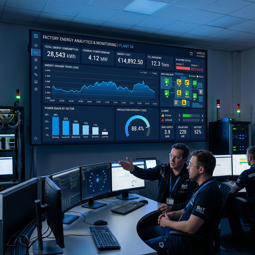 Digitales industrielles Energiemonitoring und Lastmanagement